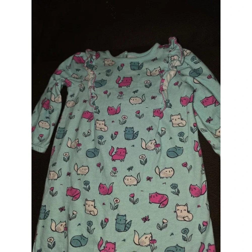 Gymboree layette line purrfect prep cat sleeper size 6 12 months